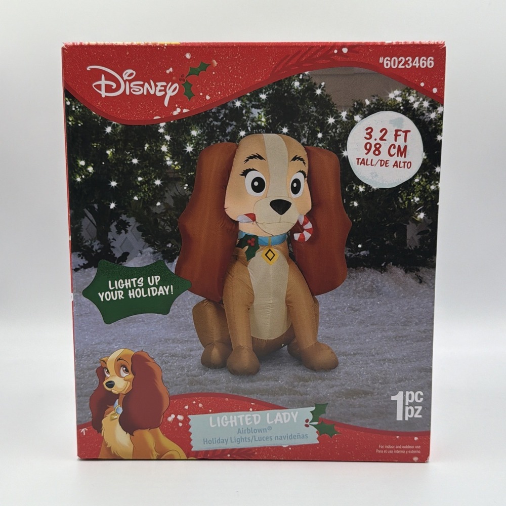 Lady & The Tramp - Lighted Lady - 3.2' Inflatable - Light **NEW **